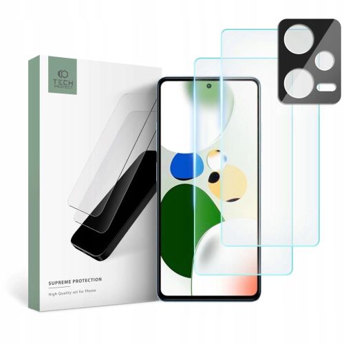 Tech-Protect Supreme Set for Xiaomi Redmi Note 12 5G 2x Tempered Glass for Display / Tempered Glass for Camera