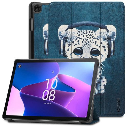 Tech-Protect SmartCase case for Lenovo Tab M10 (3rd generation) 10.1" TB-328 - blue with a cat