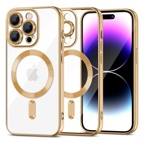 Tech-Protect MagShine Line MagSafe case for iPhone 15 Pro - gold