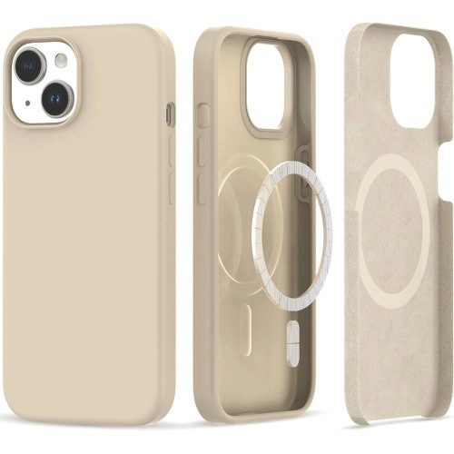 Tech-Protect Silicone MagSafe case for iPhone 15 - beige