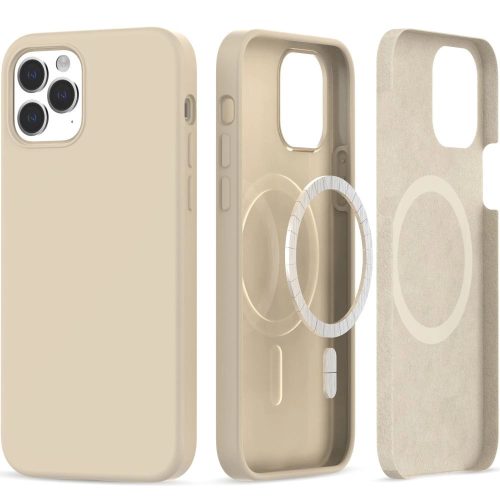 Tech-Protect Silicone MagSafe Case for iPhone 12 / 12 Pro - Beige