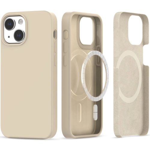 Tech-Protect Silicone MagSafe case for iPhone 13 / 14 - beige