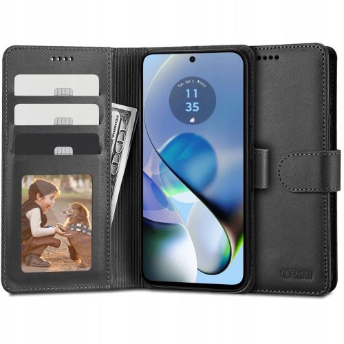 Tech-Protect Wallet Case for Motorola Moto G54 5G / G54 5G Power Edition - Black