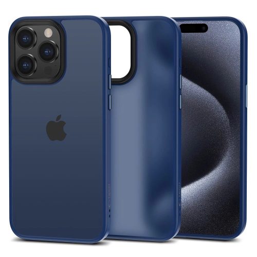 Tech-Protect MagMat case for iPhone 15 Pro - navy blue matte