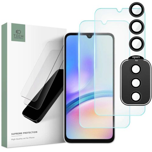 Tech-Protect Supreme Set for Samsung Galaxy A05S 2x Tempered Glass for Display / Tempered Glass for Camera