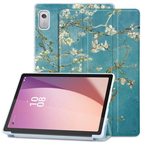 Tech-Protect SmartCase case for Lenovo Tab M9 9" TB-310 - blue with sakura flowers