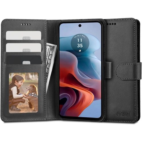 Tech-Protect Wallet case for Motorola Moto G34 5G - black