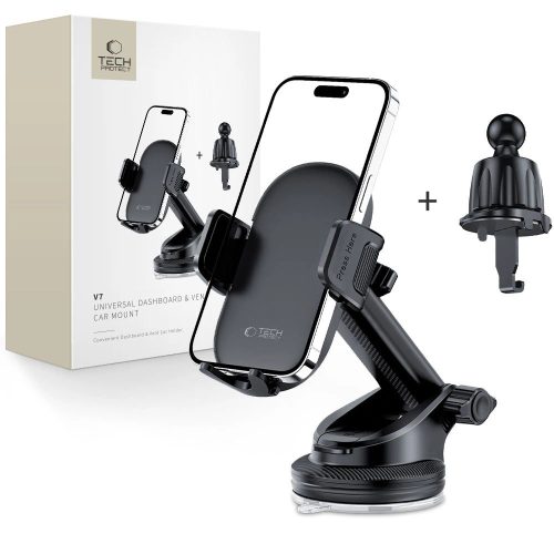 Tech-Protect V7 car phone holder for cockpit / air vent - black