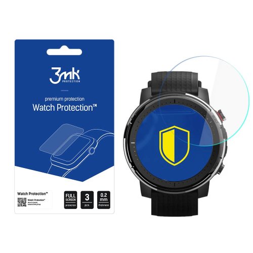 3mk Watch Protection™ v. FlexibleGlass hybrid glass on Xiaomi Amazfit Stratos 3