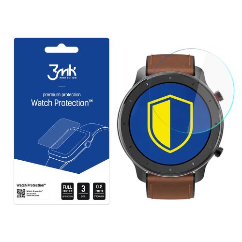 3mk Watch Protection™ v. FlexibleGlass hybrid glass on Xiaomi Amazfit GTR 47 mm