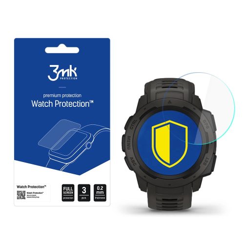 3mk Watch Protection™ v. FlexibleGlass hybrid glass on Garmin Instinct