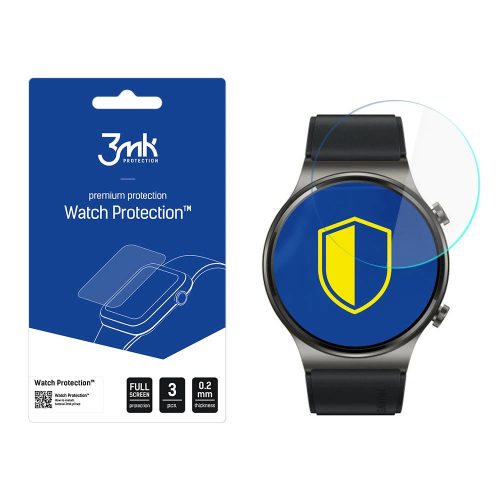 3mk Watch Protection™ v. FlexibleGlass hybrid glass on Huawei Watch GT 2 Pro Sport