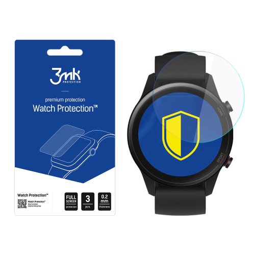 3mk Watch Protection™ v. FlexibleGlass hybrid glass on Xiaomi Mi Watch Color AMOLED