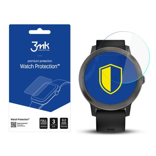 3mk Watch Protection™ v. FlexibleGlass hybrid glass on Garmin Vivoactive 3