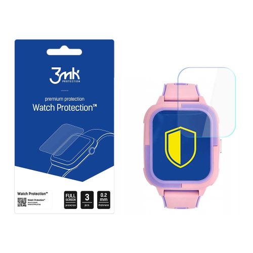 3mk Watch Protection™ v. FlexibleGlass hybrid glass on Garett Kids Craft 4G