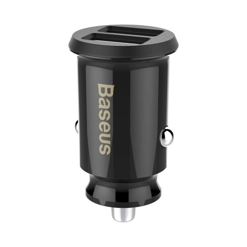 Baseus Grain Car Charger CCALL-ML01 mini charger 2x USB-A 3.1A - black