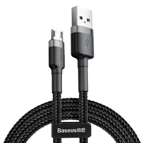 Baseus Cafule Cable CAMKLF-AG1 USB-A / micro USB 2.4A 0.5 m - black-gray