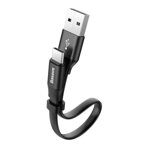 Baseus Nimble flat cable USB / USB-C cable with holder 2A 0.23M black (CATMBJ-01)