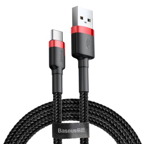 Baseus Cafule Cable durable nylon cable USB / USB-C QC3.0 2A 3M black-red (CATKLF-U91)