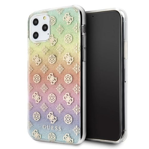 Guess GUHCN58PEOML iPhone 11 Pro multicolor hard case Iridescent 4G Peony