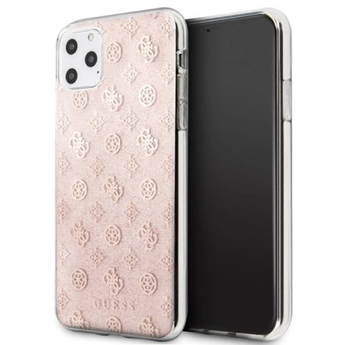 Guess GUHCN65TPERG iPhone 11 Pro Max różowy/pink hard case 4G Peony Glitter