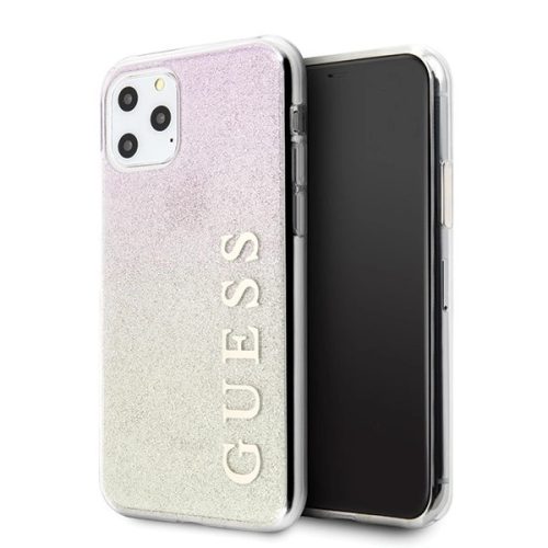 Guess GUHCN58PCUGLGPI iPhone 11 Pro rose gold/gold pink hard case Gradient Glitter