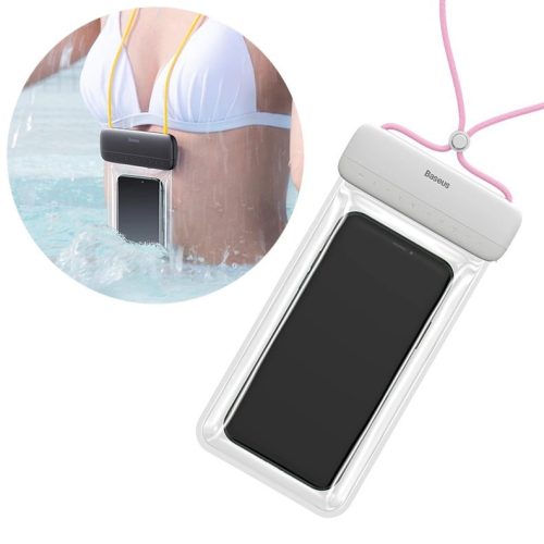 Baseus universal waterproof cover phone case (max 7.2'') for swimming pool IPX8 pink (ACFSD-D24)