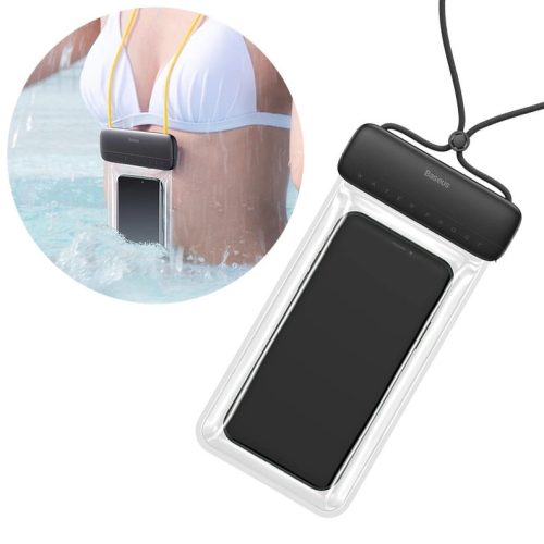 Baseus universal waterproof cover phone case (max 7.2'') for swimming pool IPX8 black (ACFSD-DG1)