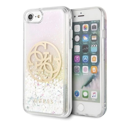 Guess GUHCI8LGIRGP iPhone 7/8/SE 2020 / SE 2022 hard case Liquid Glitter 4G Circle