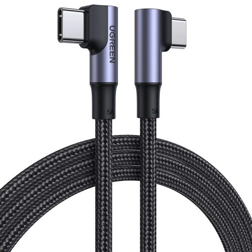 Ugreen US335 70698 angled USB-C - USB-C PD QC FCP cable 100W 5A 480Mb/s 2m - black