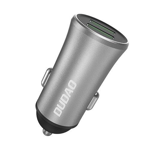 Dudao 3.4A smart car charger 2x USB silver (R6S silver)