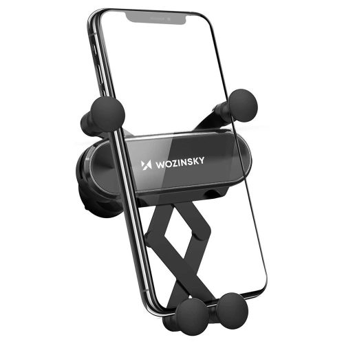 Wozinsky car phone holder gravity for ventilation grille black (WCH-05)