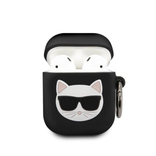 Karl Lagerfeld KLACA2SILCHBK AirPods cover czarny/black Silicone Choupette