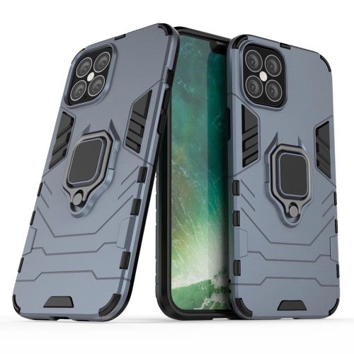 Ring Armor Case Kickstand Tough Rugged Cover for iPhone 12 Pro Max blue