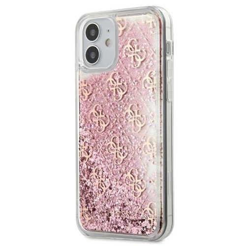 Guess GUHCP12SLG4GSPG iPhone 12 mini 5.4" pink/pink hardcase 4G Liquid Glitter