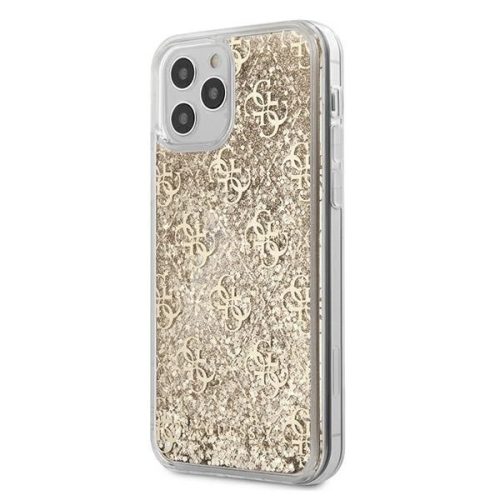 Guess GUHCP12LLG4GSLG iPhone 12 Pro Max 6.7" gold/gold hardcase 4G Liquid Glitter