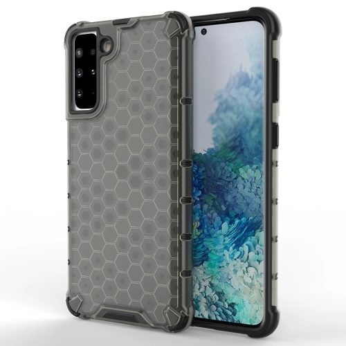Honeycomb Case armor cover with TPU Bumper for Samsung Galaxy S21+ 5G (S21 Plus 5G) black