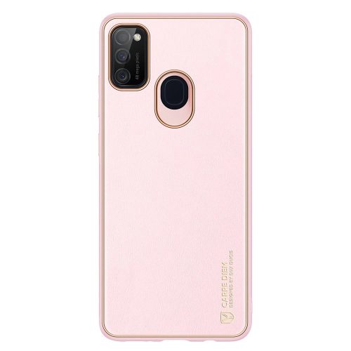 Dux Ducis Yolo elegant case made of soft TPU and PU leather for Samsung Galaxy M30s pink