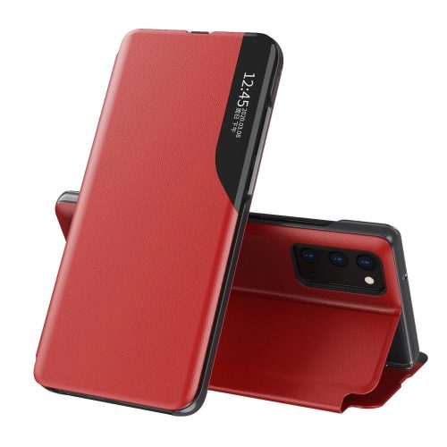 Samsung Galaxy A72 4G Notesz Tok BookCase View Elegant Kitámasztható Piros