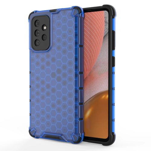 Honeycomb Armor Szilikon Tok TPU Bumper Samsung Galaxy A72 4G Kék