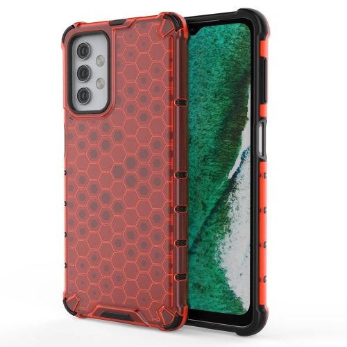 Honeycomb Case armor cover with TPU Bumper for Samsung Galaxy A32 5G red