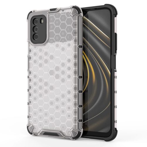 Honeycomb Case armor cover with TPU Bumper for Xiaomi Poco M3 transparent