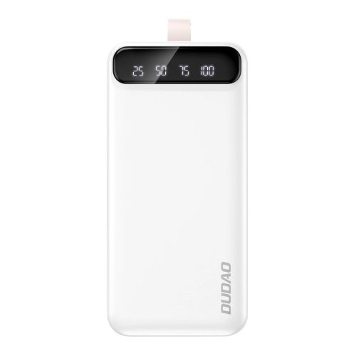 Dudao powerbank 30000 mAh 2x USB / USB-C with LED light white (K8s+ white)