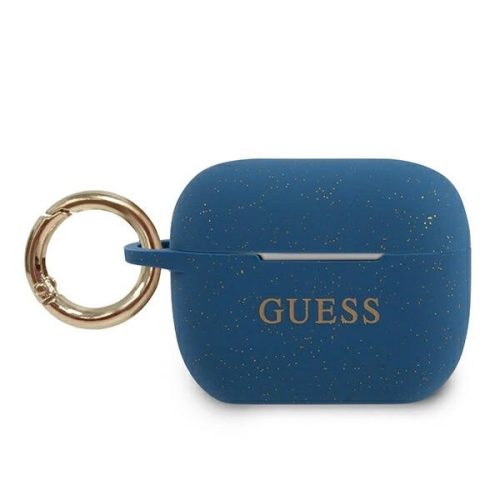 Guess GUACAPSILGLBL AirPods Pro cover blue/blue Silicone Glitter