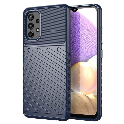 Thunder Szilikon Tok Flexible Tough Rugged Cover TPU Szilikon Tok Samsung Galaxy A72 4G Sötétkék