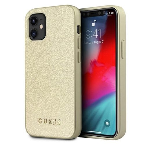 Guess GUHCP12SIGLGO iPhone 12 mini 5.4" gold/gold hardcase Iridescent