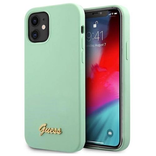 Guess GUHCP12SLSLMGGN iPhone 12 mini 5.4" green/green hardcase Metal Logo Script