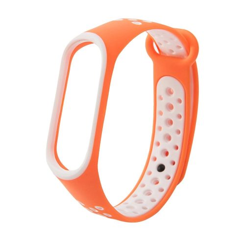 Replacment band strap for Xiaomi Mi Band 4 / Mi Band 3 Dots orange-white