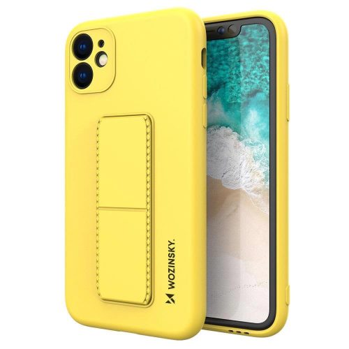 Wozinsky Kickstand Case silicone cover for iPhone 11 Pro Max yellow