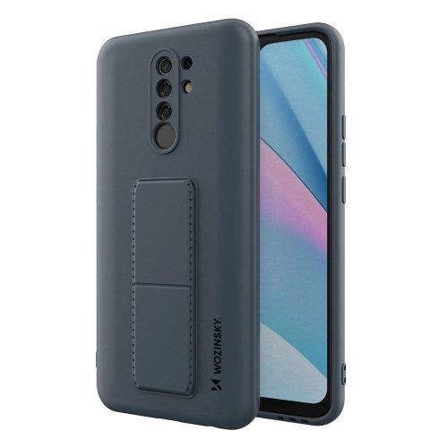 Wozinsky Kickstand Case Silicone Stand Cover for Xiaomi Redmi 9 Blue